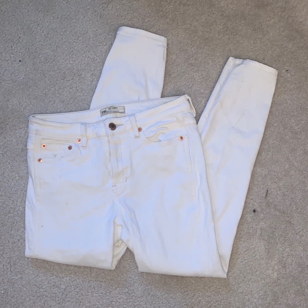Free People White Skinny Jeans